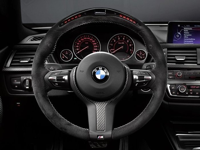 maagpijn pijp moed BMW M Performance racedisplay stuur in alacantara met carbon F20 F21 F22  F23 F30 F31 F34 F32 F33 F36 - kentra-webshop