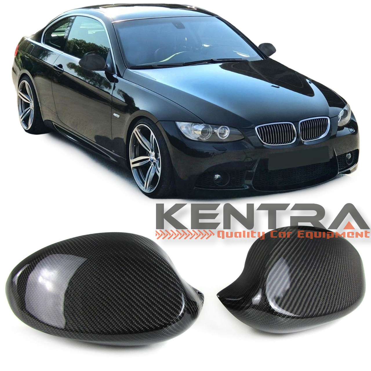 BMW E90 E91 E92 E93 carbon spiegelkappen set - kentra-webshop