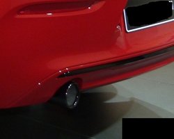 BMW Uitlaatsierstuk zwart/chroom voor 2 Serie F22 218d,220d,220dX,225d